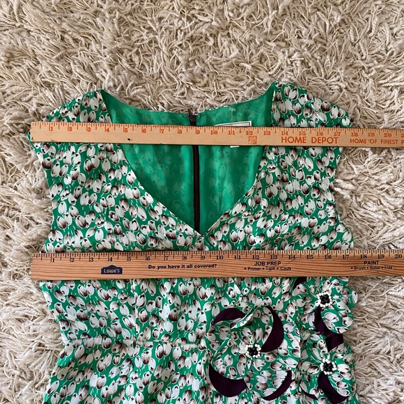 Anthropologie Moulinette Soeurs silk dress tulip floral print women’s size 6 - Picture 8 of 16